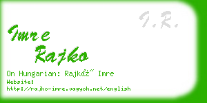 imre rajko business card